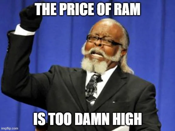 The price of RAM is too damn high