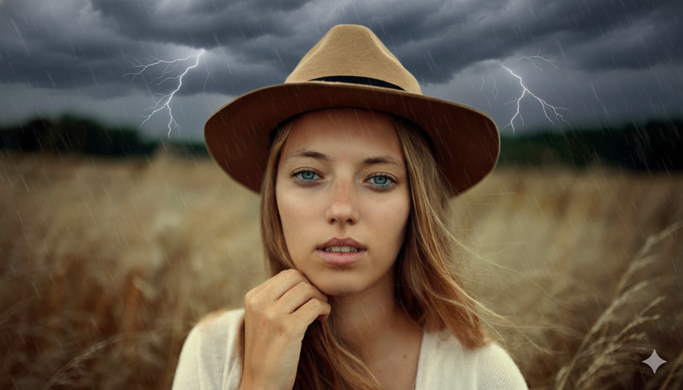 Same image transformed with storm effects by Nano Banana Pro