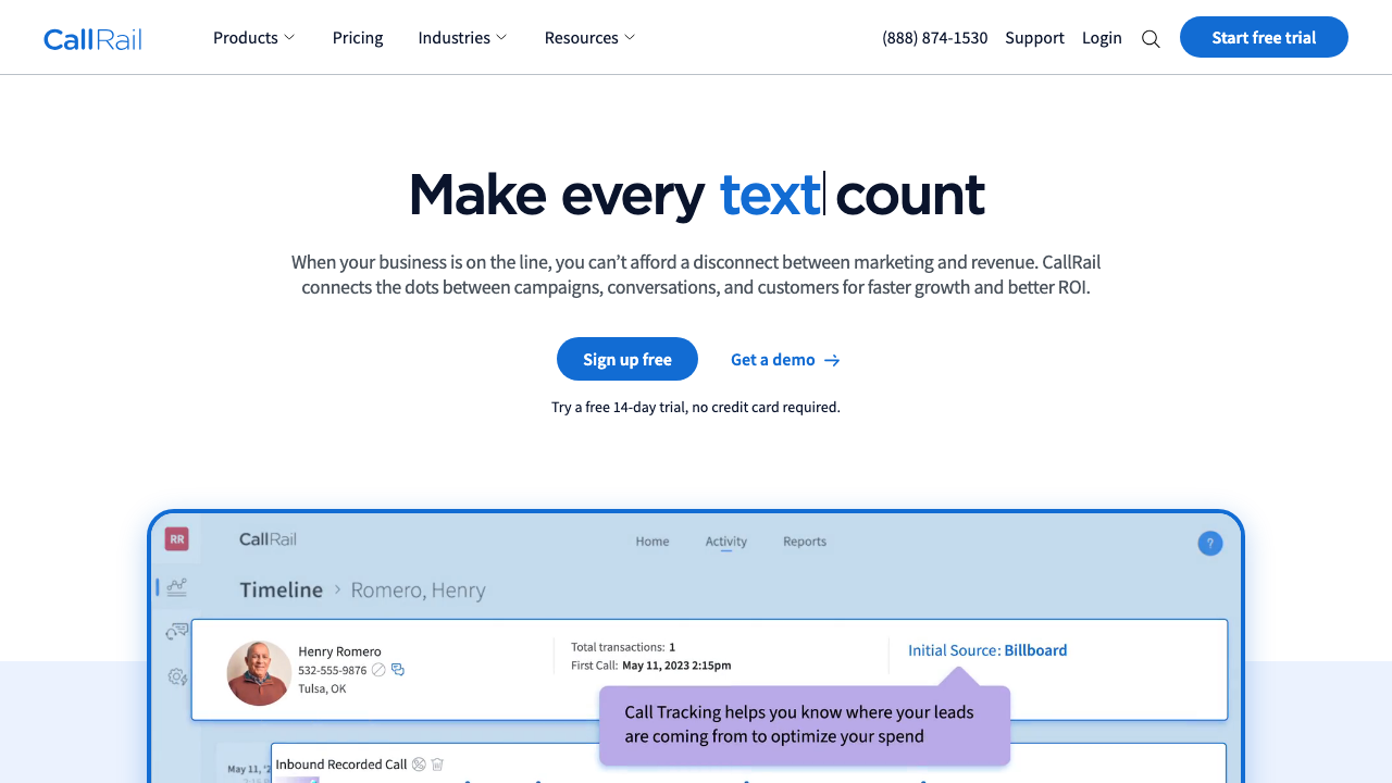 CallRail - AI-powered call tracking and analytics