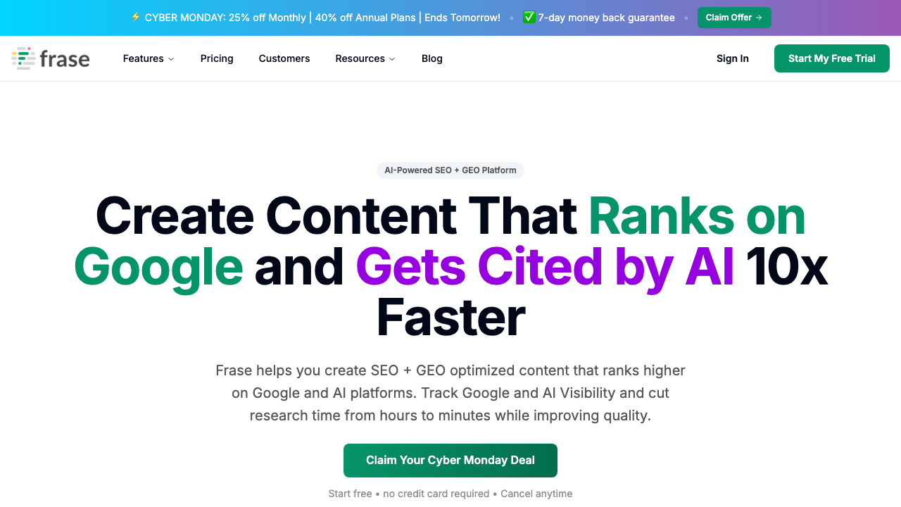 Frase - AI-powered SEO content optimization