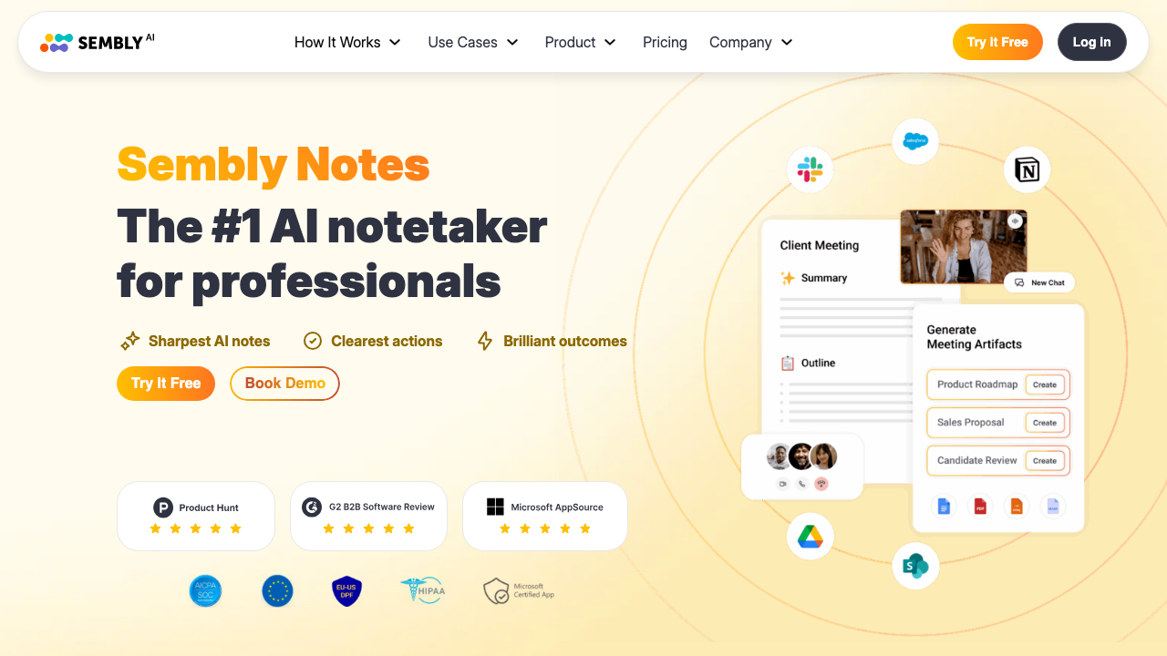 Sembly AI - Meeting minutes and task extraction