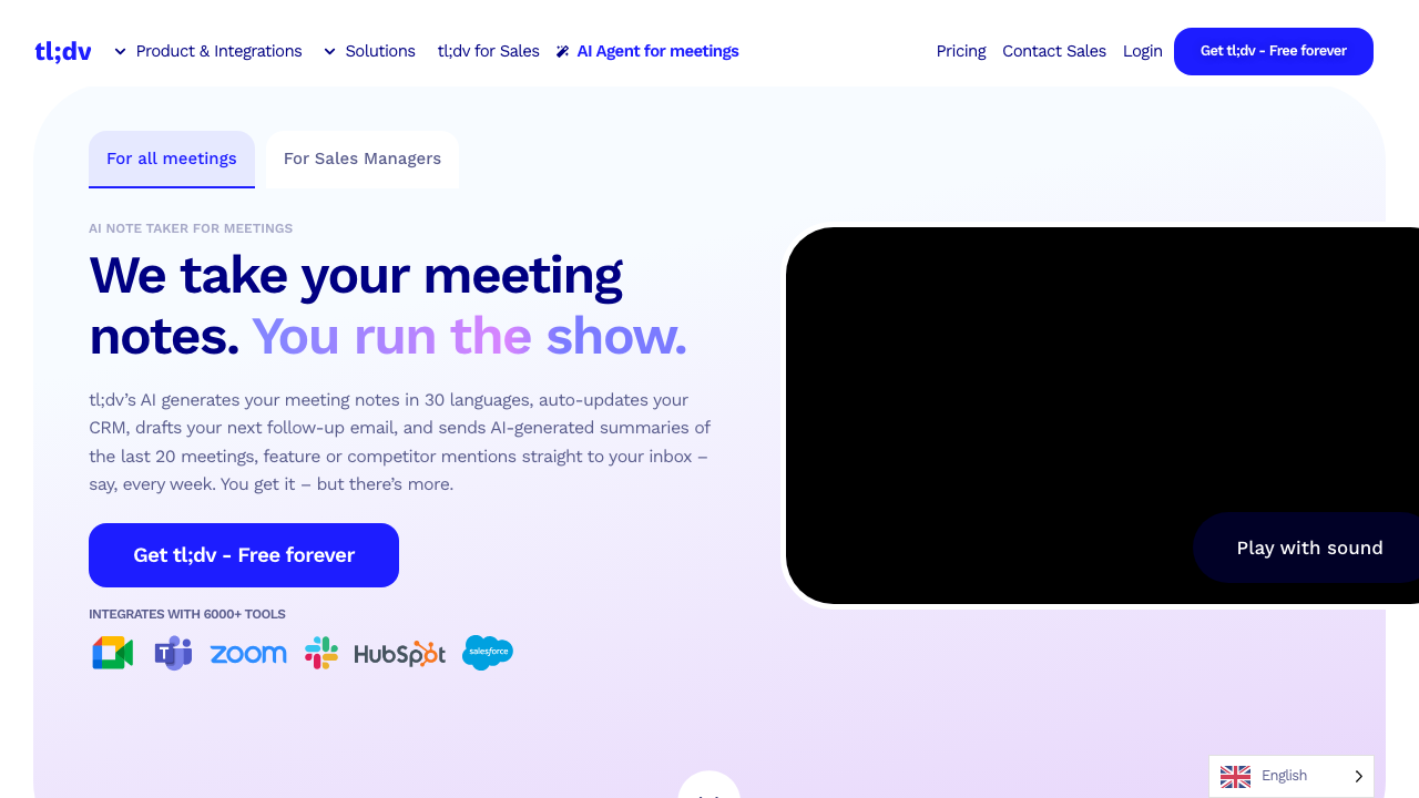tl;dv - AI meeting recorder for Google Meet and Zoom